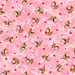 Quilting Treasures - Gnome For The Holiday - Birdie Toss, Pink