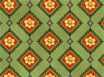 Quilting Treasures - Isabella - Diamonds, Green