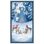 Quilting Treasures - Woodland Dream - 24^ Nativity Panel, Blue