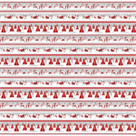 Henry Glass - Winter Rendezvous Flannel - Border Stripe, Red/Gray