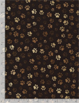 Timeless Treasures - I Love Dogs, Paw Print, Mud