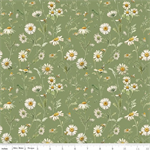 Riley Blake - Love Me More - Daisies, Green