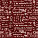 Benartex - Jingle Bell Flannel - Believe in Magic, Berry
