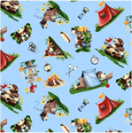 SusyBee - Baron Goes Camping - Campground, Light Blue