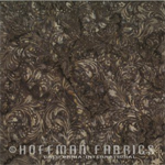 Hoffman California - Bali Batik - Holly Scrolls, Brown Sugar