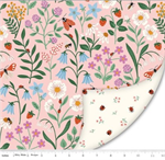Riley Blake - Double Lush Velvet - Meadow Moments, Pink