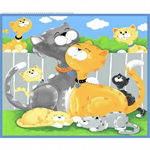 Susybee - Kitty the Cat  - 36^ Play Mat, Sky Blue