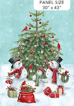 Northcott - Holly Jolly - 30^ Snowman Panel, Turquoise