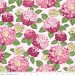 Riley Blake - Hydrangeas in the Garden - Main Print, Pink Pearl