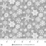 Henry Glass - Snow Crew Flannel - Snowflakes, Gray
