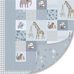 Riley Blake - Double Lush Velvet - 36^ Safari Stargazing Panel, Blue