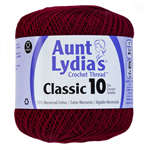 Aunt Lydia's Classic Crochet Thread - Size 10 - 350 yds; Burgundy