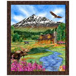 Quilting Treasures - Once Upon A Cabin - 36^ Cabin Panel, Multi
