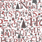 Hoffman California - Holiday Decadence - Christmas Letters, Silver/Ice