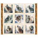 Quilting Treasures - Running With The Pack - Wolf Picture Patches, Multi