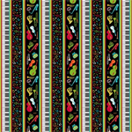 Blank Quilting - All That Jazz - Music Border Stripe, Black