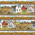 Wilmington Prints - Bringing In The Harvest - Repeating Strip Farm , Multi