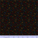 Marcus Fabrics - Primitive Traditions - Vines & Flowers, Black