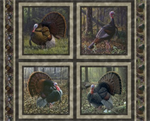 David Textiles - 36^ Exclusive Panels - Turkey Pillow Panel, Multi