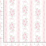 Timeless Treasures - Pretty in Pink - 11^ Ribbon Floral, White