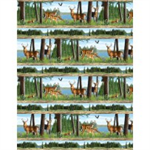 Wilmington Prints - Oh Deer! - Repeating Deer Stripe, Multi
