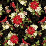 Studio E - Holly Berry Park - Large Floral & Birds, Black