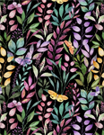 Wilmington Prints - Botanical Magic - Branches & Butterflies, Black