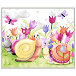 Susybee - Sloane the Snail - 36^ Play Mat Panel, White