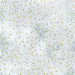 Robert Kaufman - Mixed Metallics - Dots w/Gold Metallic Dots, Steel