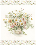 Riley Blake - Love Me More - 36^ x 43^ Flower Bouquet Panel, Multi