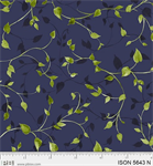 P & B Textiles - Indigo Song - Vines, Navy