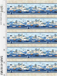 P & B Textiles - Sailors Rest - Border Stripe, Multi