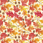 Blank Quilting - Autumn Blessings - Autumn Leaves, Ivory