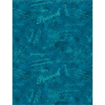 Wilmington Prints - Plumage - Words, Teal