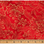 Hoffman California - Crown & Vine - LES Fleurs, Cherry/Gold