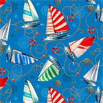 Michael Miller - Starlit Towers - Sailor Regatta Rhythm, Sail