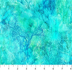 Northcott - Coral Reef - Coral Texture, Turquoise