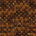 Timeless Treasures - Cleo - Bejeweled Squares, Brown