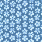 Robert Kaufman - Shibori Blues - White Flowers, Blue