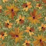 Quilting Treasures - Joyful Garden - Gerber Daisy, Green