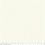 Riley Blake - Basic - Swiss Dot, Lime on White