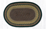 Braided Rug - Brown/Black/Charcoal, 27^ X 45^ (Oval)