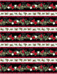 Wilmington Prints - Cardinal Charm - Border Stripe, Black