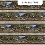 Northcott - Timber Trail: Naturescapes - Elk Border Stripe, Taupe