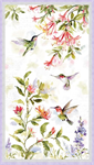 Wilmington Prints - Hummingbird Floral - 24^ Panel, Multi
