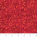 Northcott - Nativity - Leaf Scroll, Red