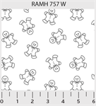 P & B Textiles - Ramblings Holiday - Gingerbread Men, White