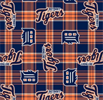 Fabric Traditions - MLB Fleece - Detriot Tigers, Orange/Navy
