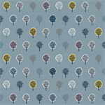 Makower - Heather and Sage - Trees, Blue