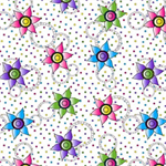 Blank Quilting - Flower Power - Small Flowers and Dots, White